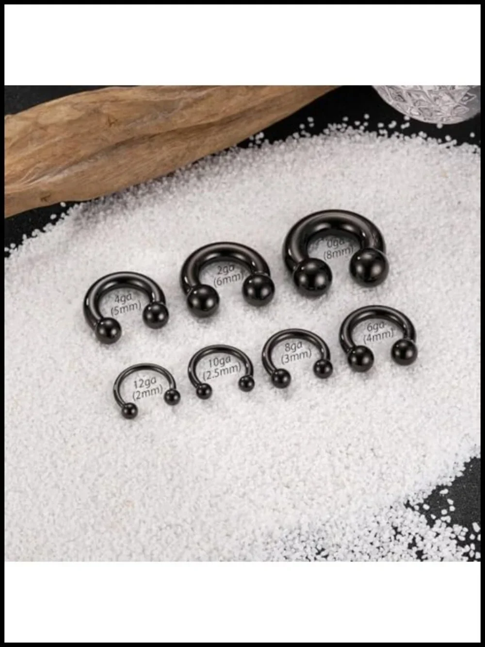 G23 Titanium Septum Ring Horseshoe Nose Piercing Circular Barbell Internally